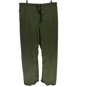 GoreTex 10X Rainwear Green Windbreaker Pants Drawstring Ankle Zip USA Men 36X32